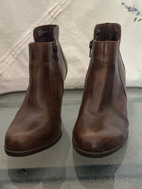 Born Dark Brown Leather Booties
